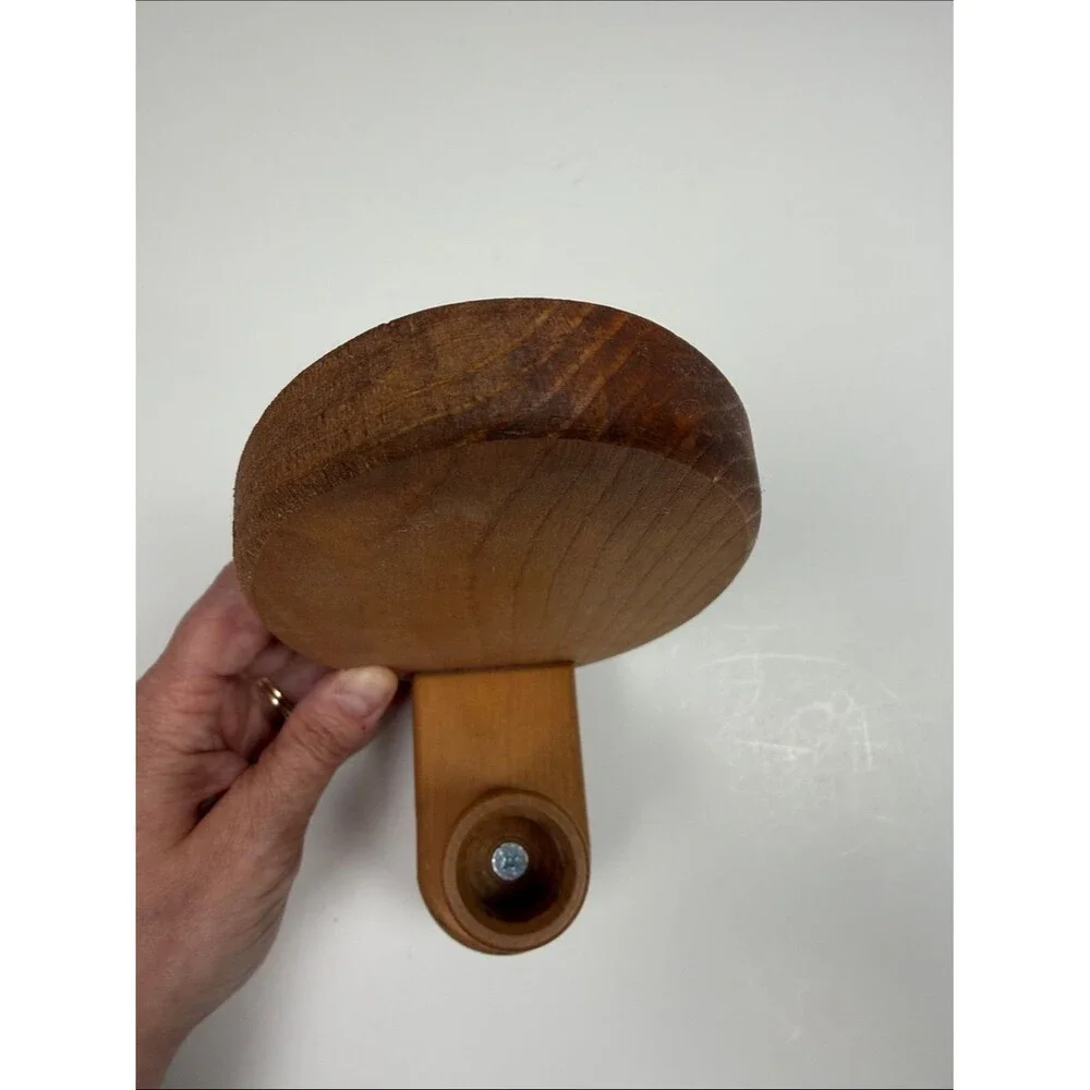 Vintage Mid Century Modern Teak Wall Candle Hold Scandinavian Style Wood Sconce
